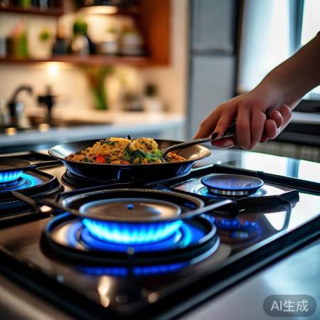 方太燃气灶高效炒菜，静音节能省