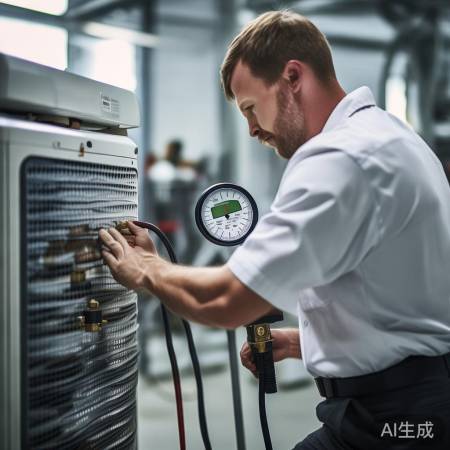检查空调制冷剂压力，专业维修处