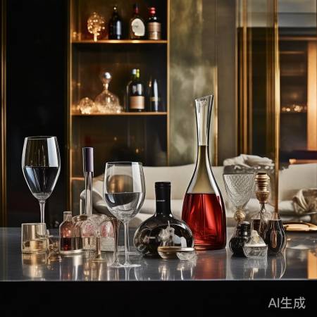 轻奢风酒柜摆件，品味生活新亮点