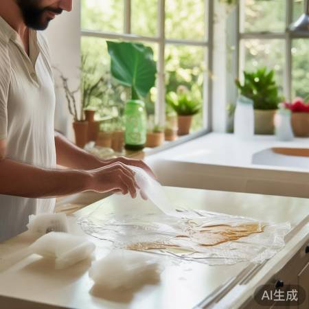 环保去污新法，保鲜膜变清洁剂