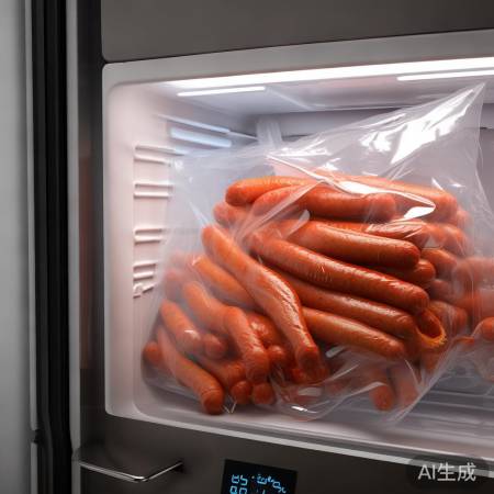 “麻辣香肠，冷冻层密封冷藏。”