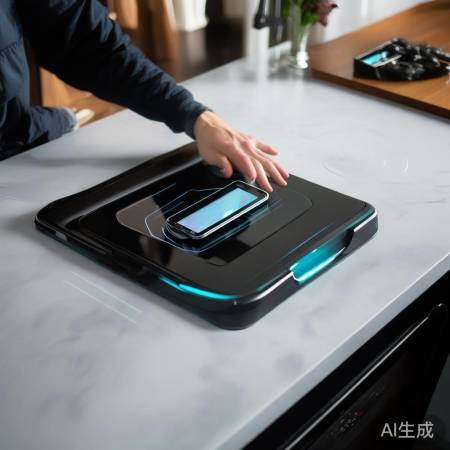 集成灶应急电源无线充电,厨房充