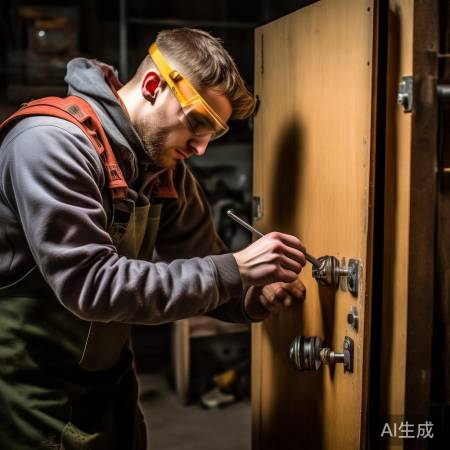 拆旧锁芯，螺丝刀、钳子谨慎操作