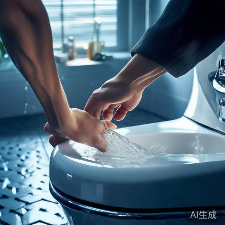 智能马桶冲洗,科技生活魅力。