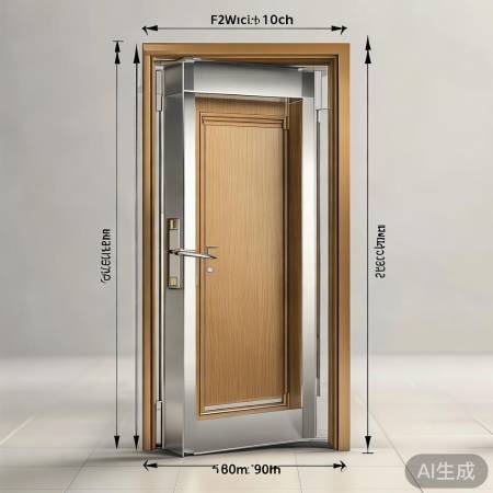 入户防盗门尺寸:门框80-12