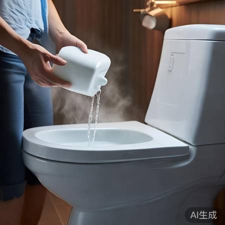白醋热水除马桶垢，简单有效。