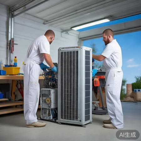 空调内外机已拆,待清洁维修。