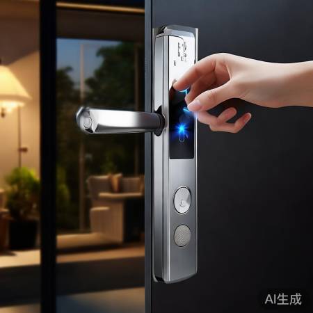 荣事达指纹锁，安全可靠报警及时