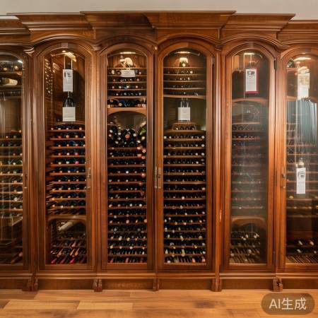 “定制实木红酒柜，美酒新家！”