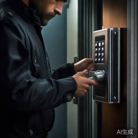 门锁安全，新型防盗锁强。
