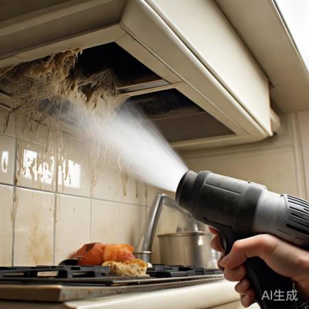 清洁出风口,吹或擦除油烟。