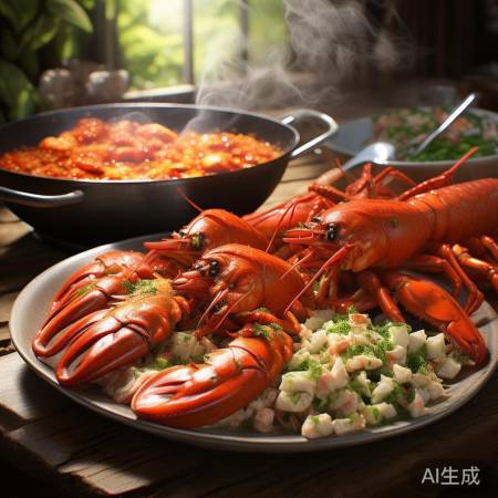 夏日龙虾盛宴，多味烹饪，鲜香可