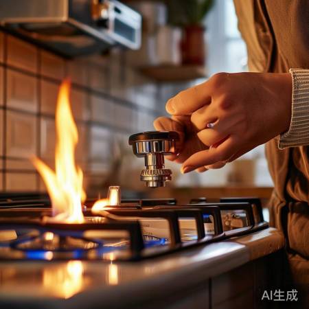 燃气阀门开启,灶具检测正常