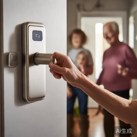 指纹锁,告别钥匙,便捷生活。