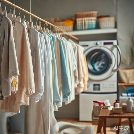 洗衣机宜洗柔物,分类洗防褪色。
