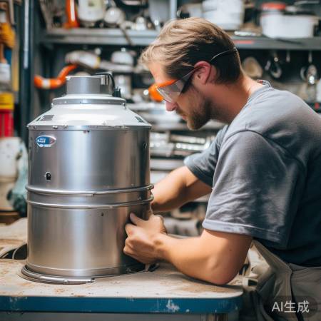 安装加热管,恢复外壳并检查。