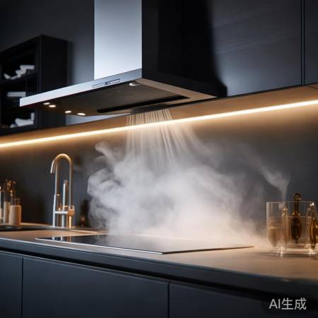 智能调节,静音油烟机自动风速。