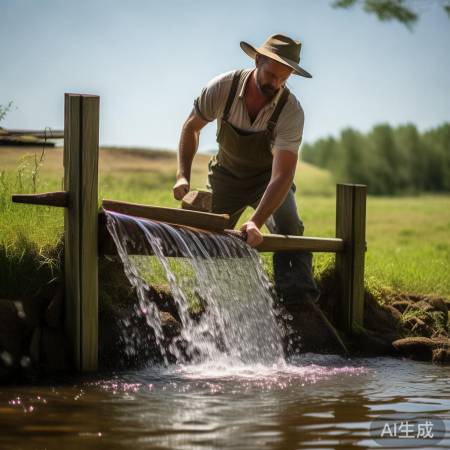 调整泄水阀,木槌助力水流畅。