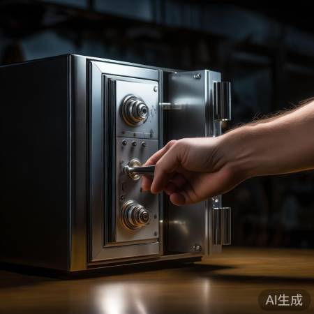 轻拉卡扣,开保险柜。