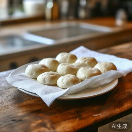 “纸巾防粘连,包子更干燥”