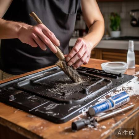 除灶心碳化,牙膏白醋助力清洁