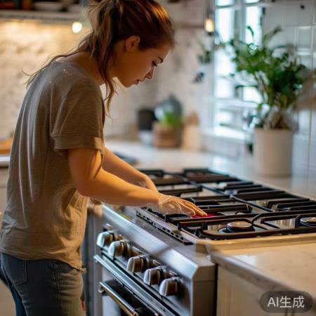 燃气灶电池清洁，保空气质量。