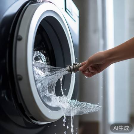 “洗衣机排空水,空间变大寻物易