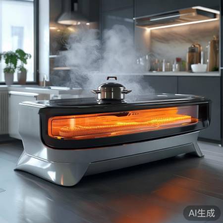 新型集成灶，空气加热，健康烹饪