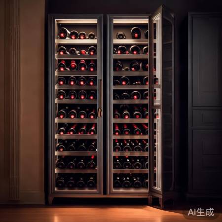 “酒柜避光,红酒口感佳。”