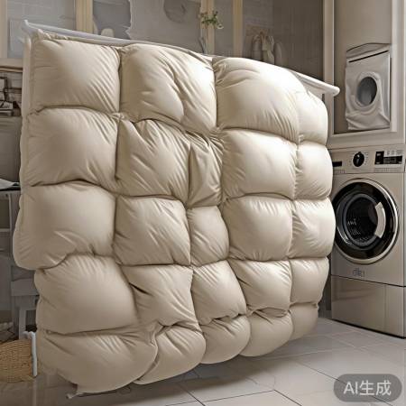 小天鹅洗衣机烘干,被子更蓬松。
