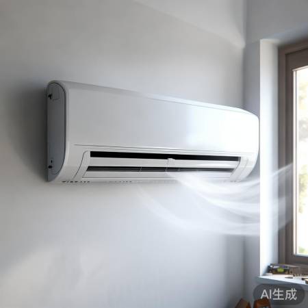 空调挂板水平安装,位置选窗边墙