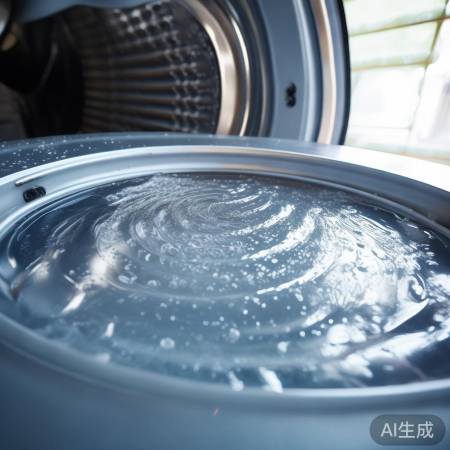 洗衣机清洗后,盖子开启,检物品