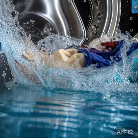 波轮旋转洗衣,涡流去污渍