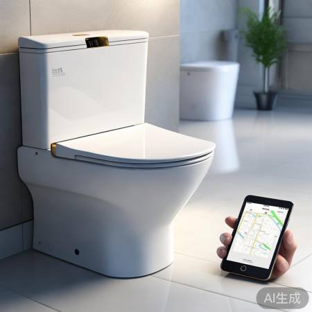 智能马桶自动感应,科技感十足。