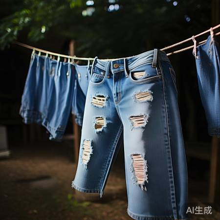 破洞裤晾晒需避阳,阴凉通风或低