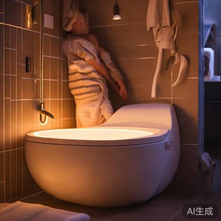 小鲸马桶温暖座圈，冬天洗澡不痛