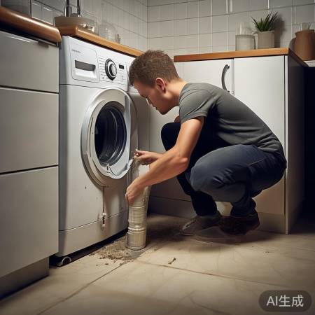 检查洗衣机排水管,疏通堵塞问题