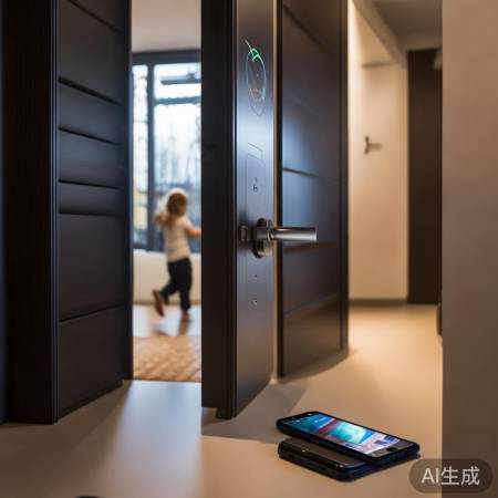 智能门锁防误开，家长远程管控。