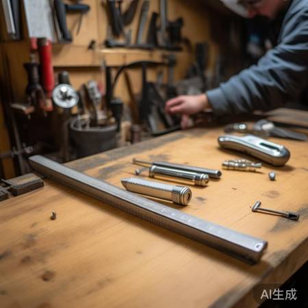 测量尺寸,拆卸门锁工具备齐。