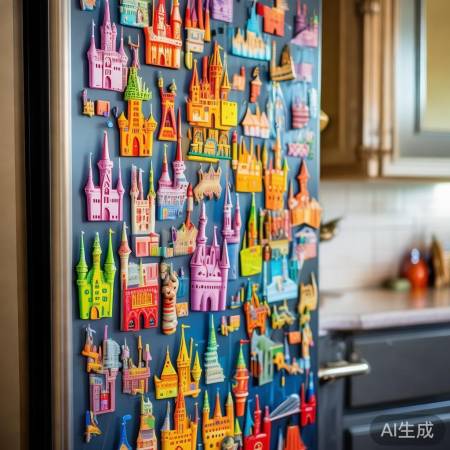 迪士尼城堡冰箱贴,童话色彩心情
