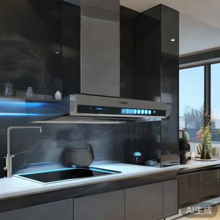 高端油烟机，智能静音，厨房科技