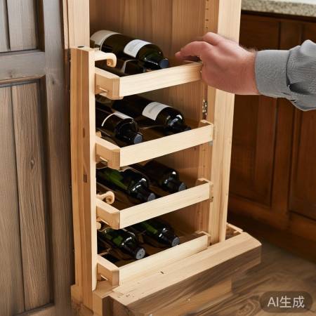 红酒架稳固设计，固定/拆卸可选