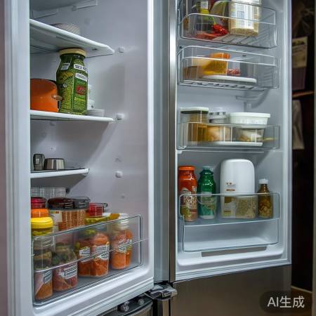冰箱空间巧利用,收纳整齐更省心