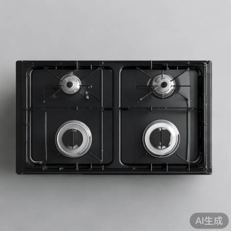 上海容声燃气灶,经典黑机身,双