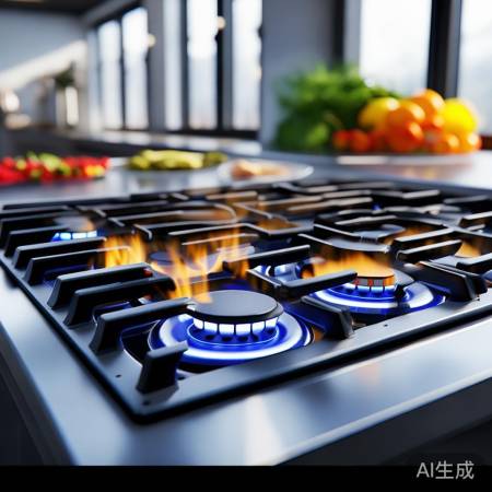 燃气灶燃烧充分,厨房清新美味