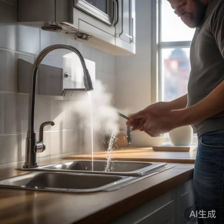 热水冲洗解开关堵塞