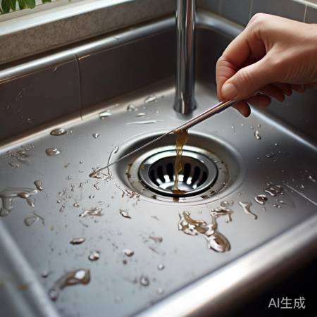 细铁丝/针捅，或用疏通剂。