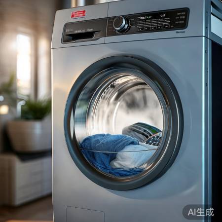 洗衣机选对程序，减少脱水雾气。