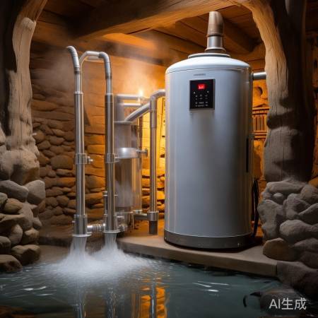 井水热水原理，管道输送热水。