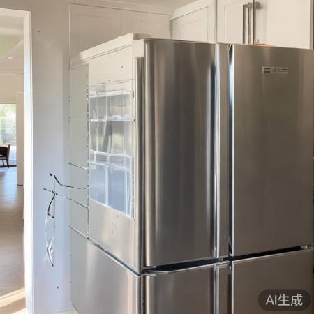 清理冰箱，拔电钻孔，固定木板